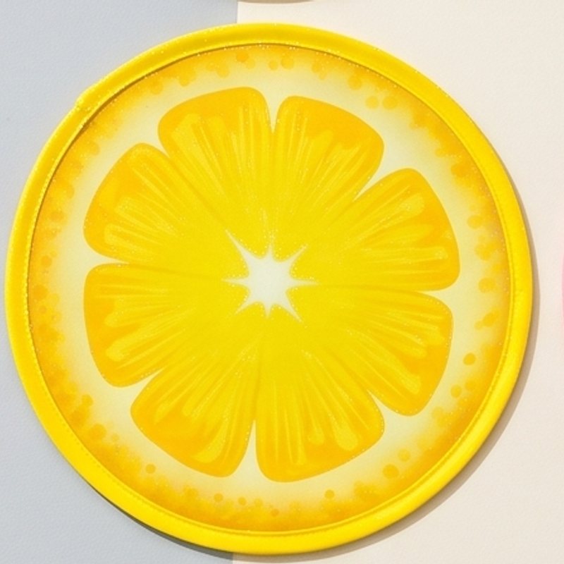 Limon Desenli Katlanır Cep Yelpazesi